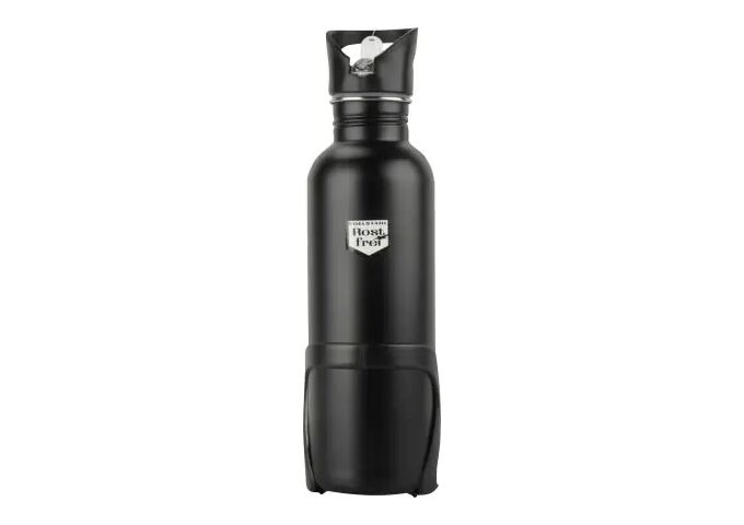 Fischer Bike Trinkflasche Edelstahl 0,75 L mit Halter