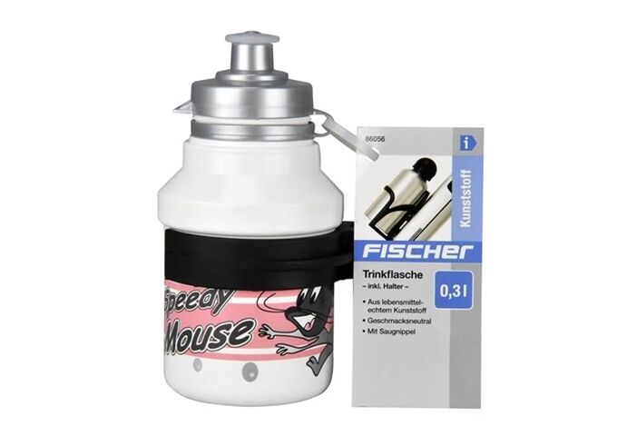 Fischer Bike Trinkflasche Kinder mit Halter und Motiv 0,3 L