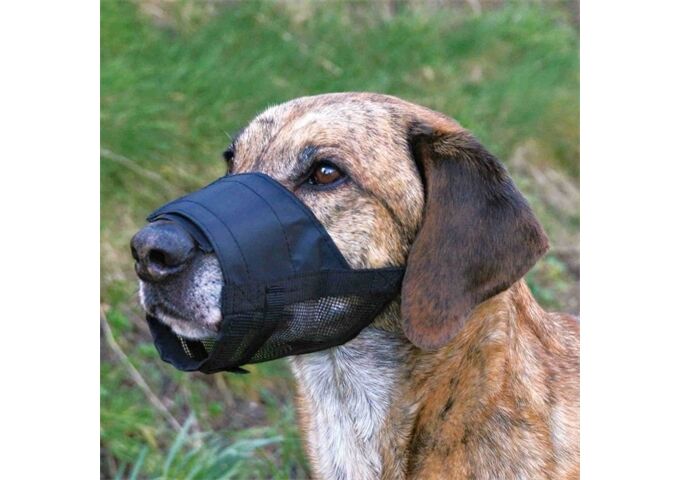 Trixie Maulkorb mit Netzeinsatz , Größe L, schwarz