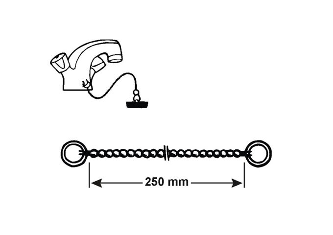 Cornat Kugelkette 250mm, chrom