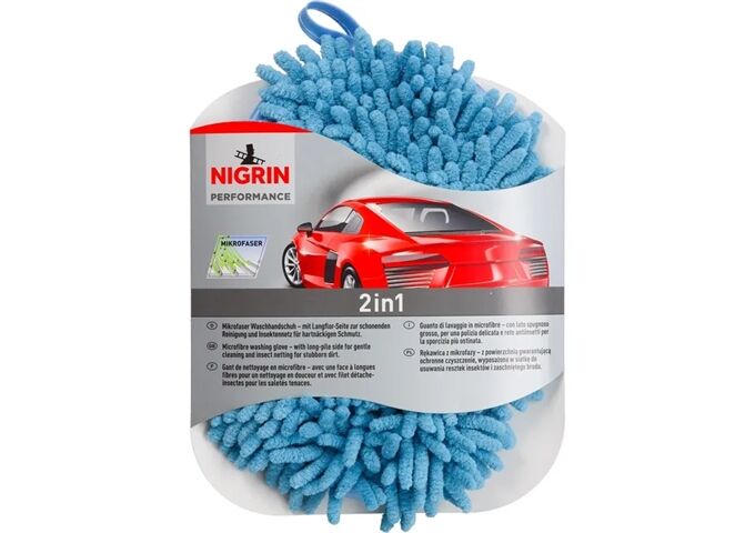 Nigrin Wasch-Handschuh Microfaser mit Insektennetz