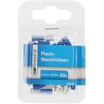 Cartrend Flachsteckhülsen-Set Blau 4,8 mm, 20-teilig