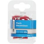 Cartrend Flachsteckhülsen-Set Rot 4,8 mm, 20-teilig