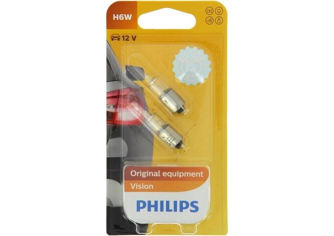 PHILIPS Halogen Leuchtmittel Standard H6W 6W 12V