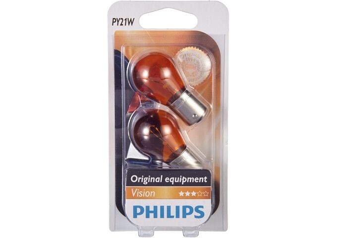 PHILIPS Steckbirnen Premium 21 W 12 V (Paar) PY21 W