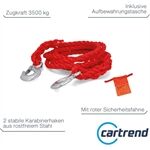 Cartrend Abschleppseil 3500 kg, 2 Karabinerhaken