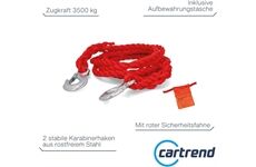 Cartrend Abschleppseil 3500 kg, 2 Karabinerhaken