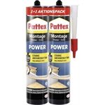 Pattex Montage Power Montagekleber weiß 1+1 x 370 g