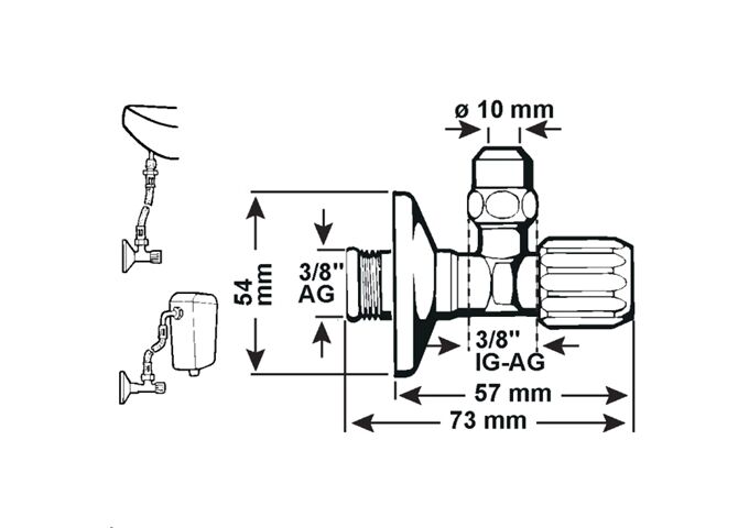  Eckventil 1/2 Schubr. 200