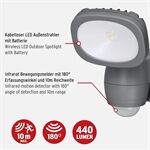 Brennenstuhl Batterie LED Strahler LUFOS 440lm,5000K, PIR, IP44