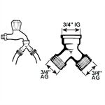 Zweiwege-Verteilerstück Mess. 3/4