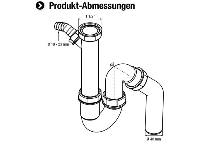 Cornat SP-Geruchsverschluss, 1 1/2 " x 40 mm