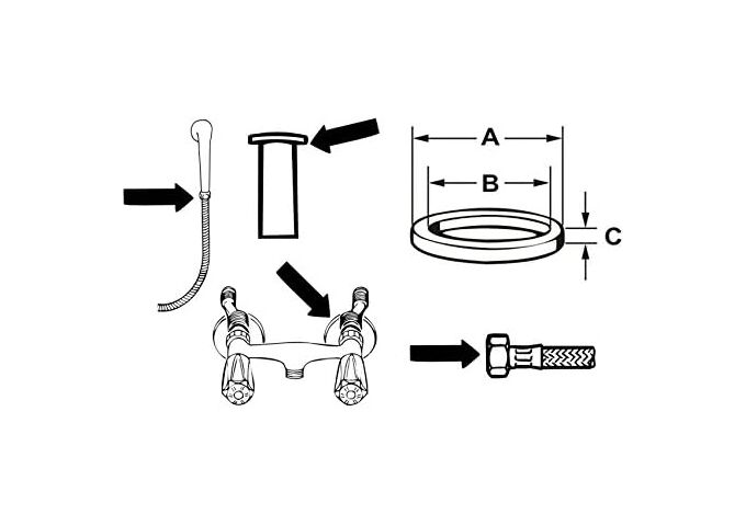 Cornat Fiberringe für Überwurfmutter 1/2" , 2 Stück