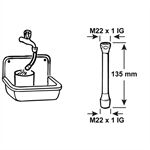  Strahlregler M22x1, chrom