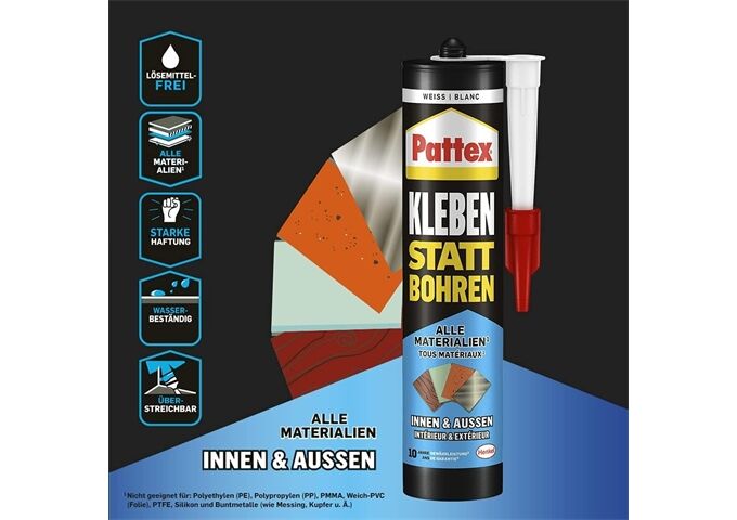 Pattex Kleben statt Bohren Alle Material. Innen+Auße 310g