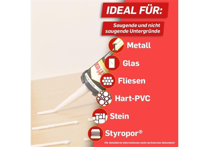 Pattex Kleben statt Bohren Alle Material. High Tack 440g