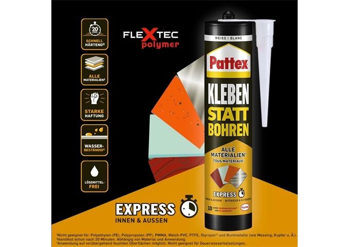 Pattex Kleben statt Bohren Alle Materialien Express 390g