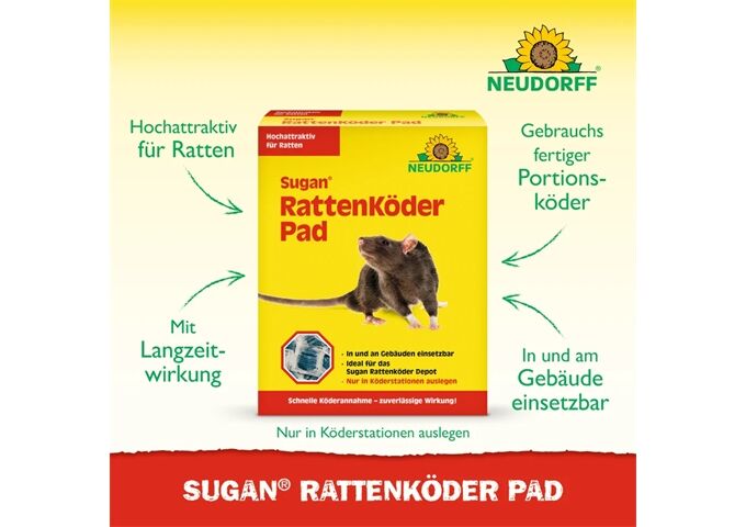 Neudorff Neudorff Sugan Rattenköder Pads 400g