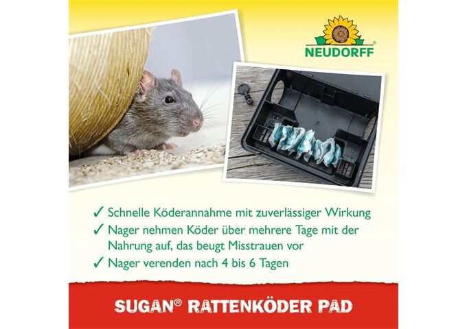 Neudorff Neudorff Sugan Rattenköder Pads 400g