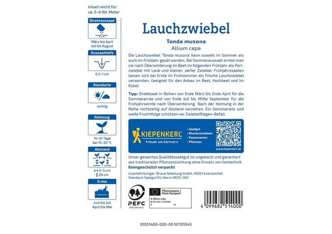 Kiepenkerl Lauchzwiebel Tonda Musona