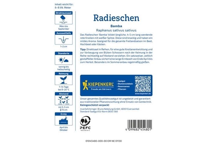 Kiepenkerl Radieschen Bamba