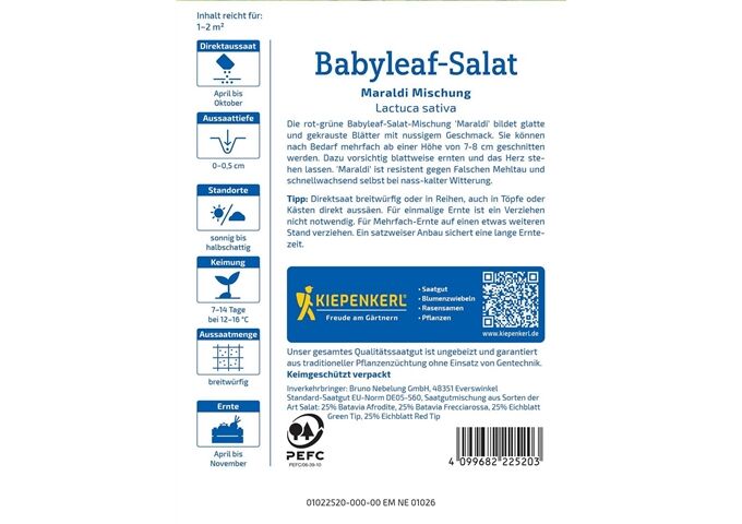 Kiepenkerl Babyleaf- Salat Maraldi Mischung