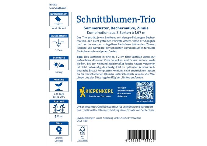 Kiepenkerl Schnittblumen-Trio Saatband