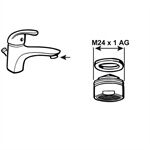  Luftsprudler M24/1 Außengewin. mitDichtung, chrom-