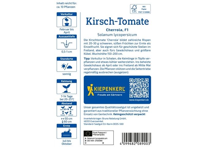 Kiepenkerl Kirsch-Tomate Cherrola, F1