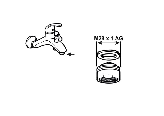  Luftsprudler M28x1 AG chrom