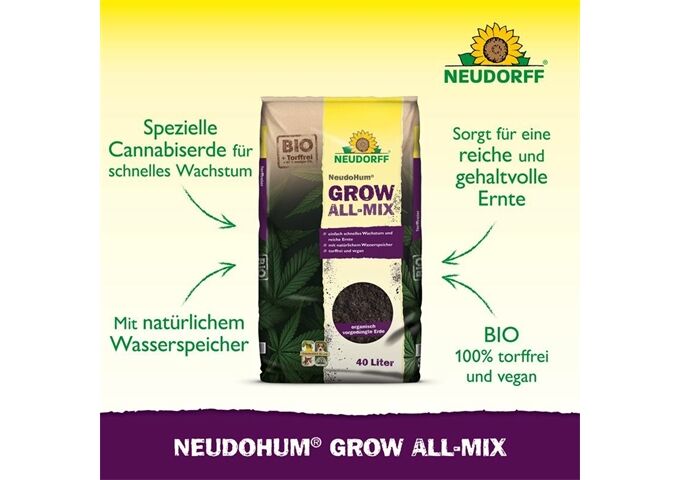 Neudorff NeudoHum Grow All-Mix Cannabiserde Hanferde 40 L