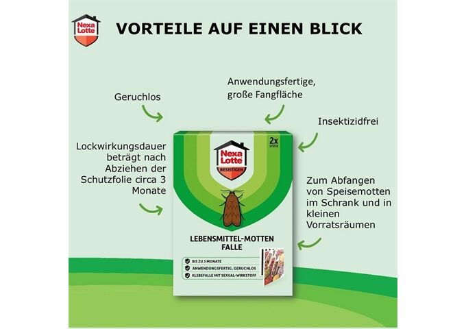 Nexa-Lotte Nexa-Lotte Lebensmittel-Motten Falle, 2 Sück