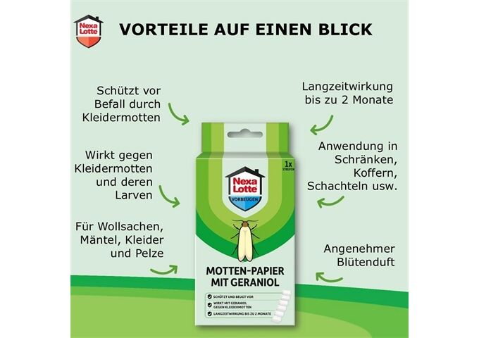 Nexa-Lotte Nexa-Lotte Motten-Papier mit Geraniol, 1 Stück