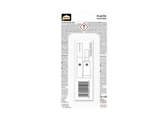 Pattex Sekundenkleber Plastik flüssig 4ml/2g