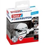 Tesa Powerbutton Haken Deluxe, rund, glänzend