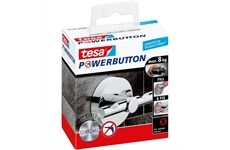 Tesa Powerbutton Haken Deluxe, rund, glänzend
