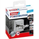Tesa Powerbutton Haken Deluxe, eckig, matt
