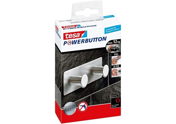 Tesa Powerbutton Doppelhaken Classic