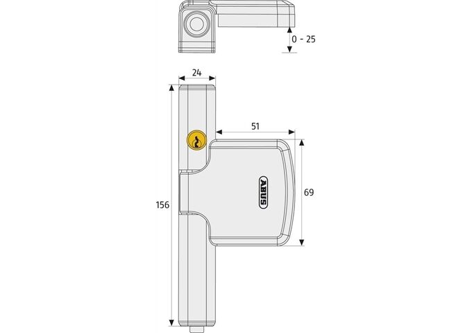 Abus Fenster-Zusatzsicherung FTS206 AL0125