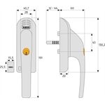  Alarmfenstergriff FG300A S DIN Rechts