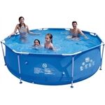 Happy People Stahlrahmen-Pool-Set,mit Pumpe Maße: Ø 300 x H 76 Happy People Stahlrahmen-Pool-Set,mit Pumpe Maße: Ø 300 x H 76