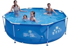 Happy People Stahlrahmen-Pool-Set,mit Pumpe Maße: Ø 300 x H 76