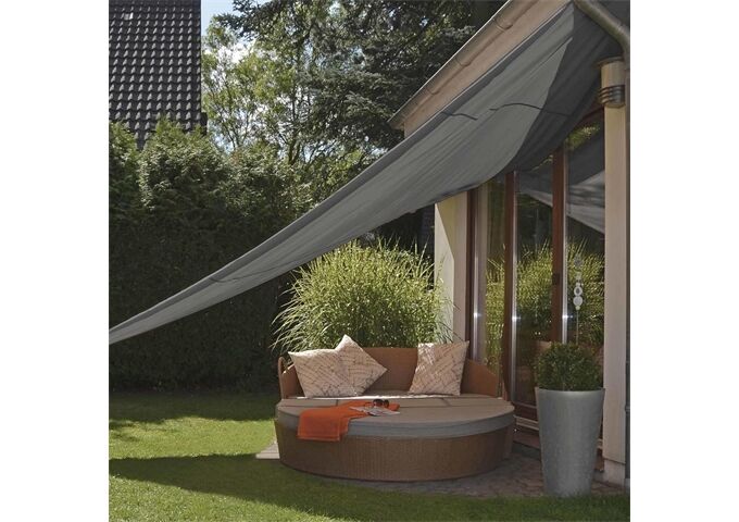 Haushalt Int. Sonnensegel dreieckig anthrazit 5x5x5m