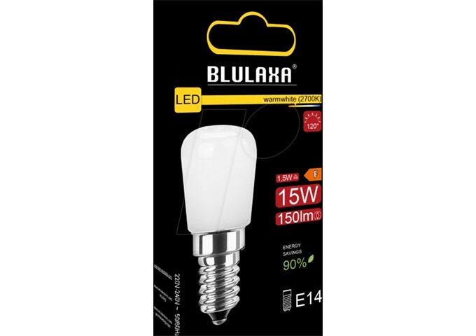Blulaxa LED SMD Kühlschranklampe T26 E14 1,5W 150 lm WW