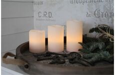 BOLTZE LED-Leuchtkerze, Echtwachs weiß