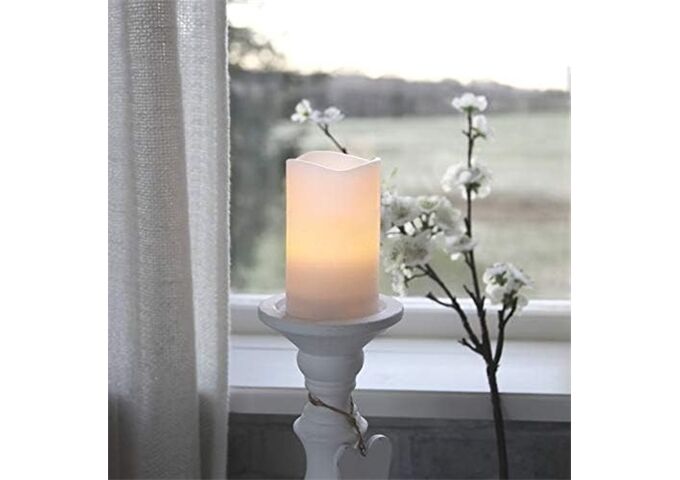 BOLTZE LED-Leuchtkerze, Echtwachs weiß