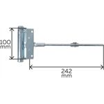 GAH Tür-/Torschliesser 100x242 mm, vz,SB