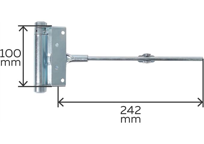 GAH Tür-/Torschliesser 100x242 mm, vz,SB
