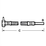 Cornat Verbindungsschlauch 3/8IGx3/8x10Qx500