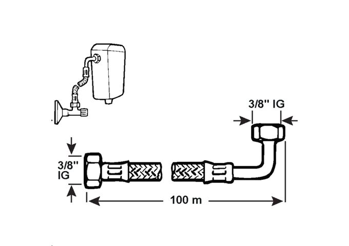  Verbindungsschlauch 3/8IGx3/8IG, Winkelx1